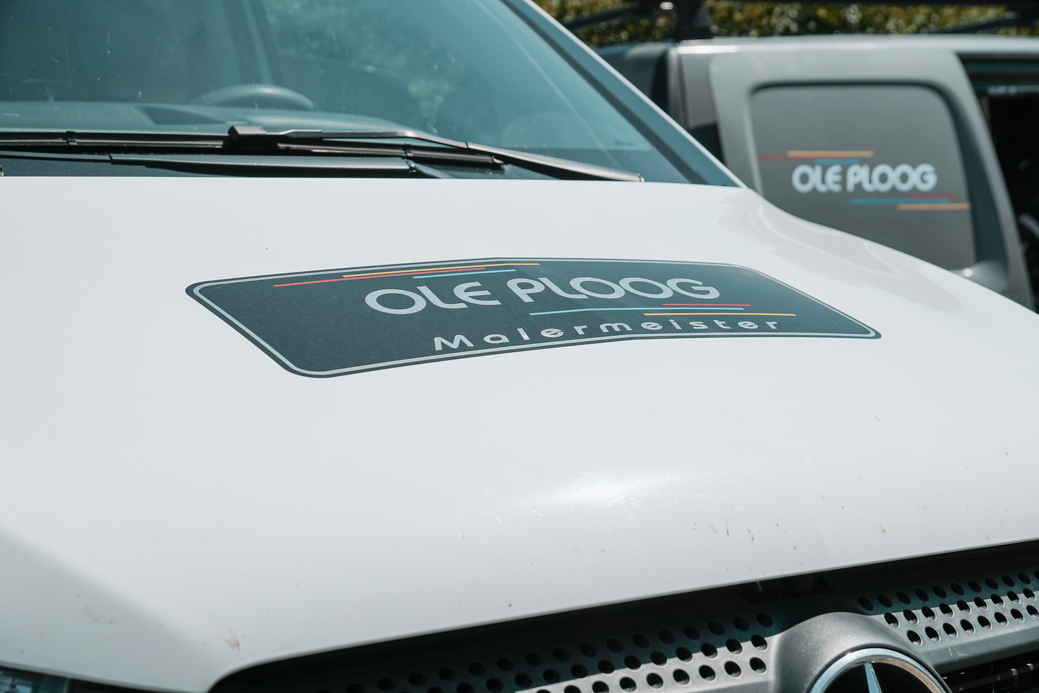 Painter during interior finishing work